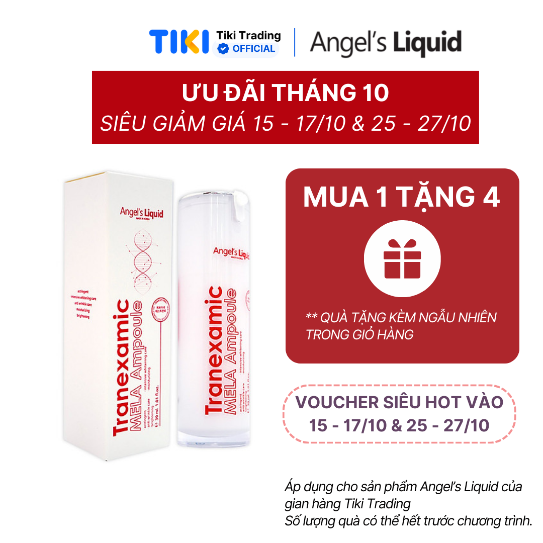 Siêu Tinh Chất Tranexamic Acid Mờ Nám Chuyên Sâu Angel's Liquid Mela Ampoule 30ml