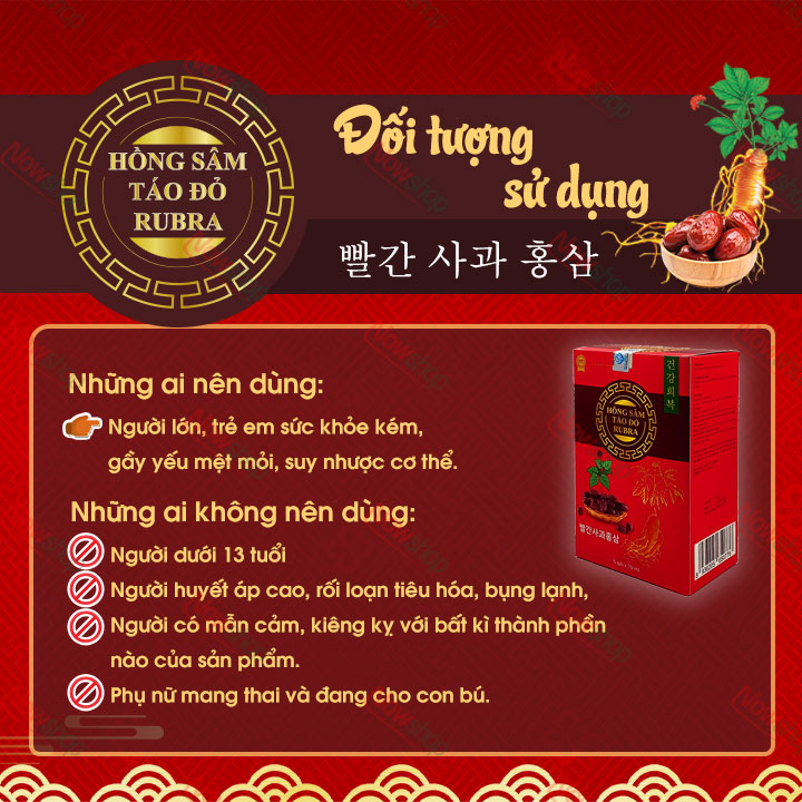 Nước uống Hồng Sâm Táo Đỏ Rubra giúp bồi bổ hỗ trợ tăng cường sức khỏe đề kháng ăn ngủ ngon giảm mệt mỏi hiệu quả. Hộp 15 gói x 70ml