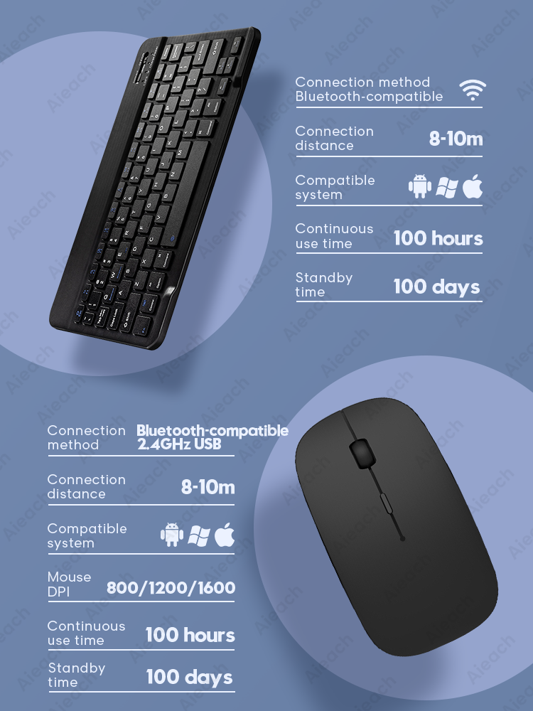 Máy Tính Bảng Bàn Phím Không Dây Cho iPad Samsung Xiaomi Huawei Teclado Bluetooth-Tương Thích Bàn Phím Và Chuột Cho IOS Android Windows