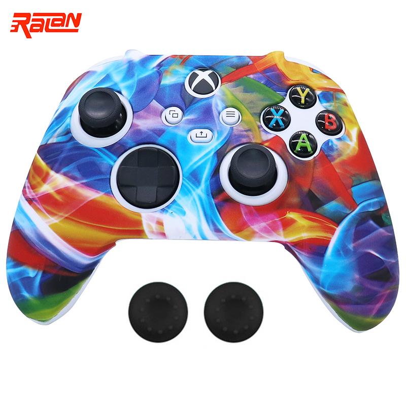 Vỏ bảo vệ tay cầm chơi game bằng silicon mềm mới dành cho bộ điều khiển Xbox Series S/X Tay cầm chơi game Vỏ bọc cần điều khiển có nắp đậy dính Màu sắc: 11