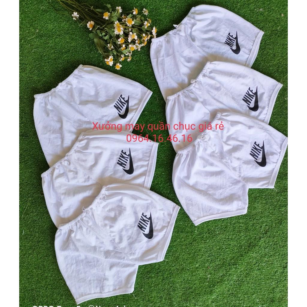 Set 10 quần đùi màu trắng in chữ cho bé trai bé gái