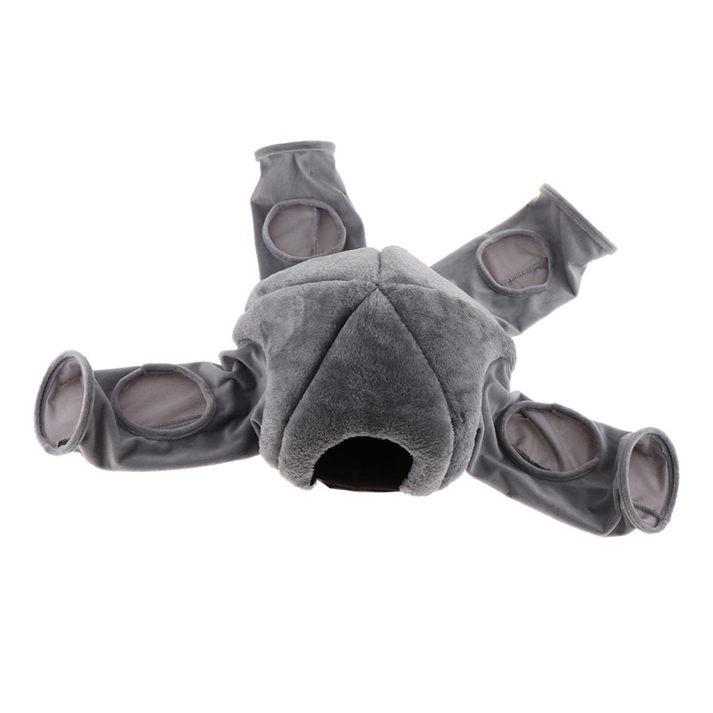 Small Animal Play Tunnel Pet Tunnel for Hamster Guinea Pig Chinchilla gray