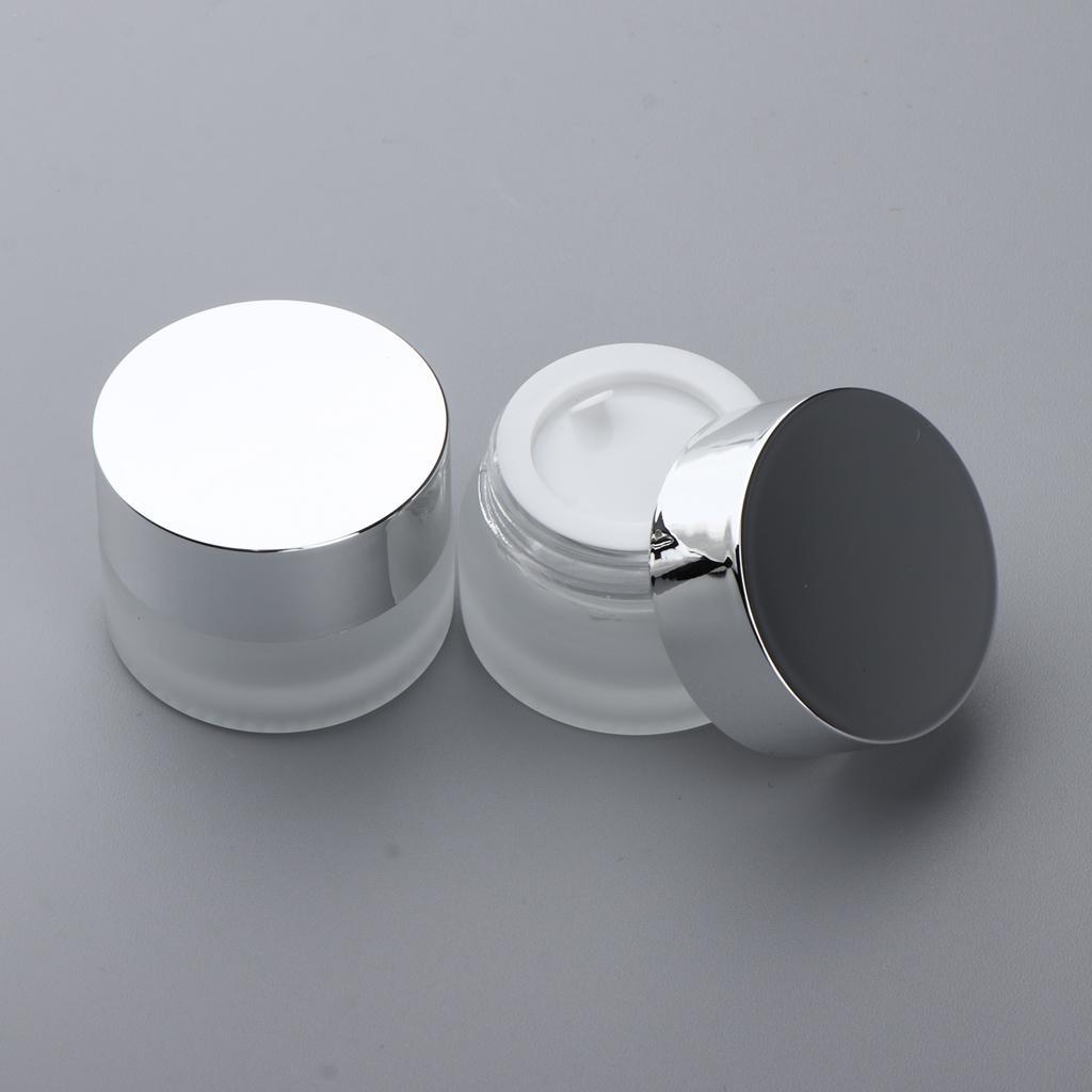 Empty Cream Jars Refillable Cosmetic Sample Bottles Glass Containers 5g