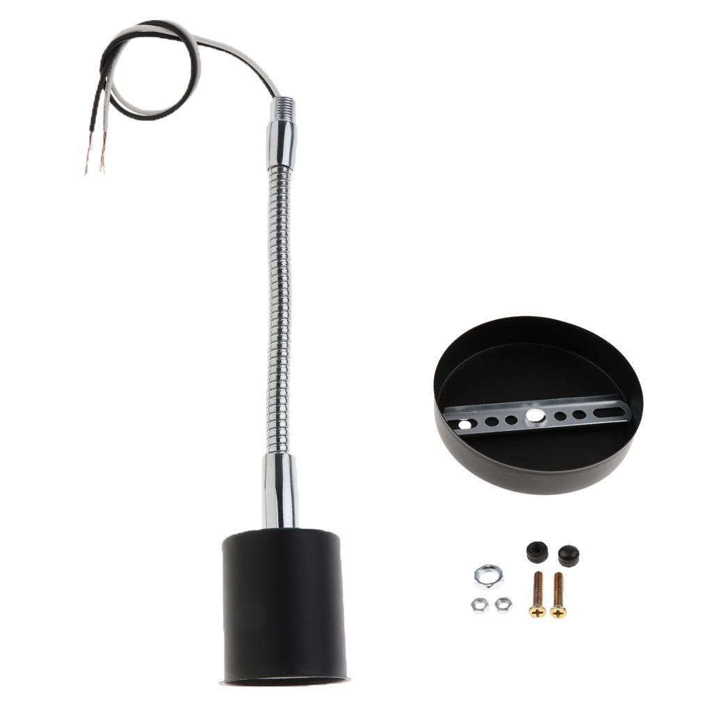 Round Lampshade Ceiling Light Holder Chandelier Pendant Socket E27