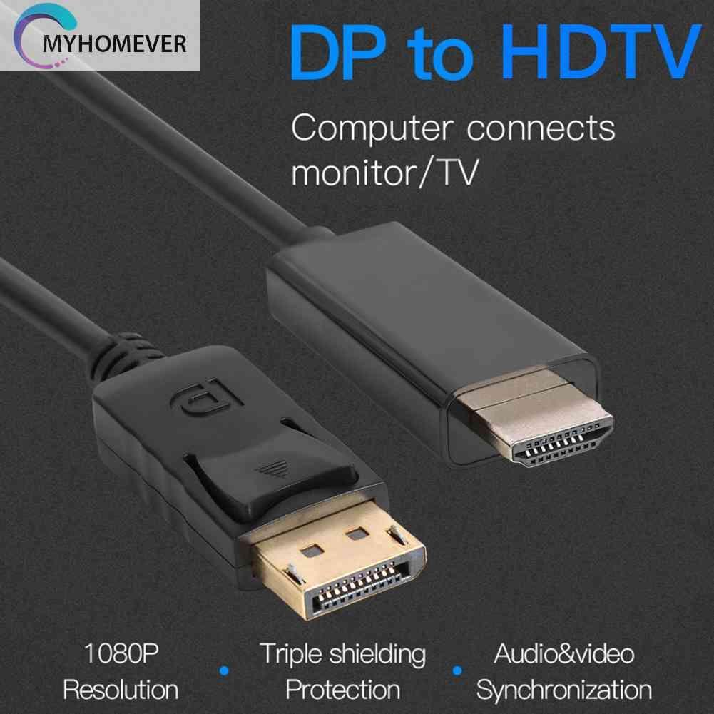 Cáp ChuyểN ĐổI 1.8m Mạ VàNg 1080P DP Sang HDMI-com