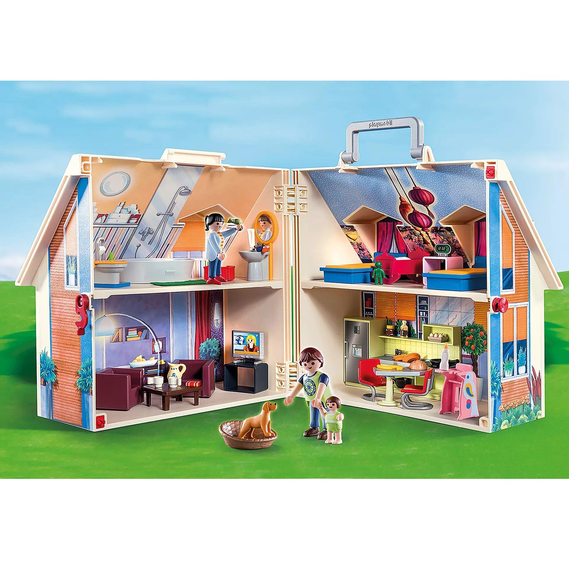 Đồ chơi mô hình Playmobil Nhà búp bê xách tay 64pcs