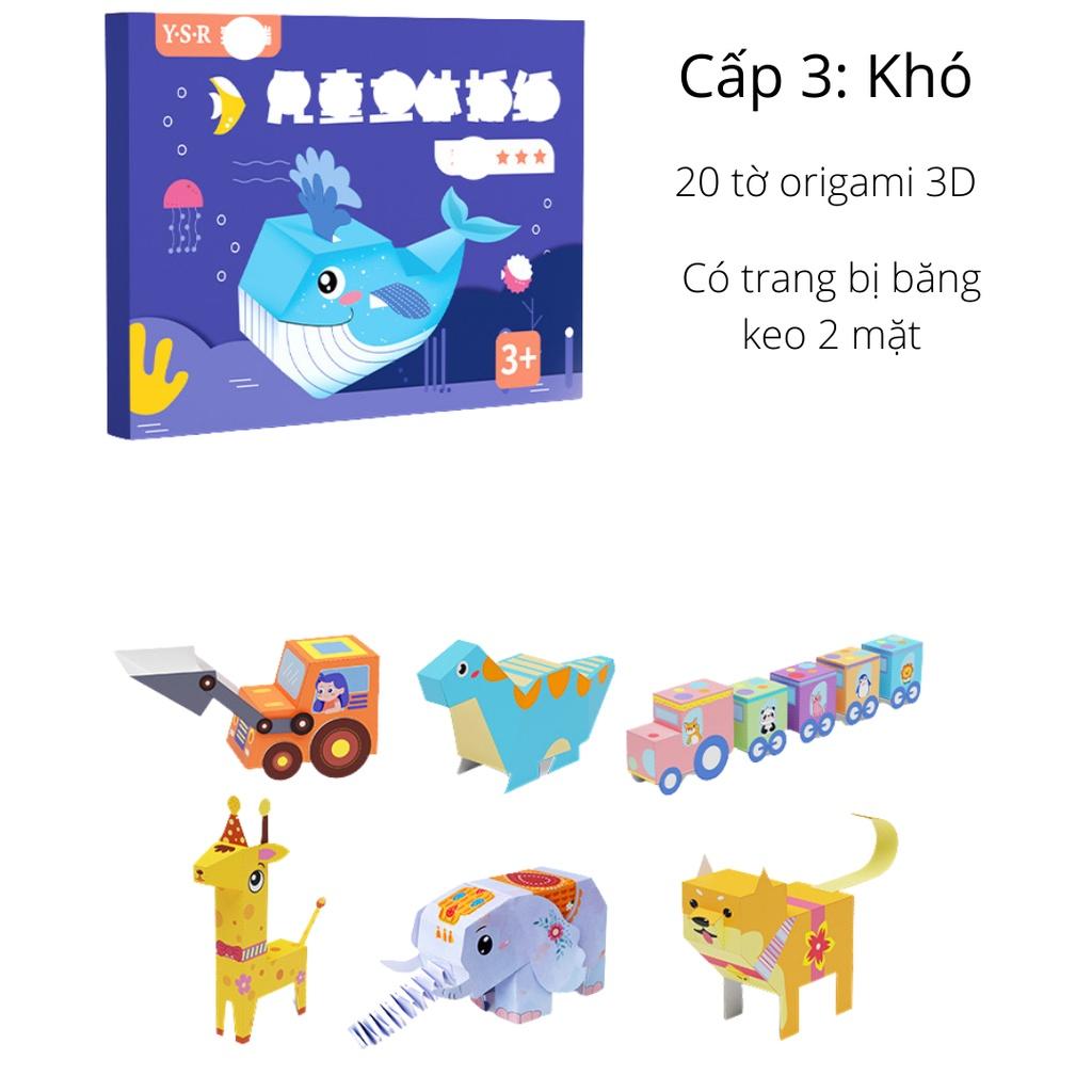 Đồ chơi giấy gấp, giấy xếp nghệ thuật origami 3D giúp bé vừa chơi vừa rèn luyện sự khéo léo và thỏa sức sáng tạo