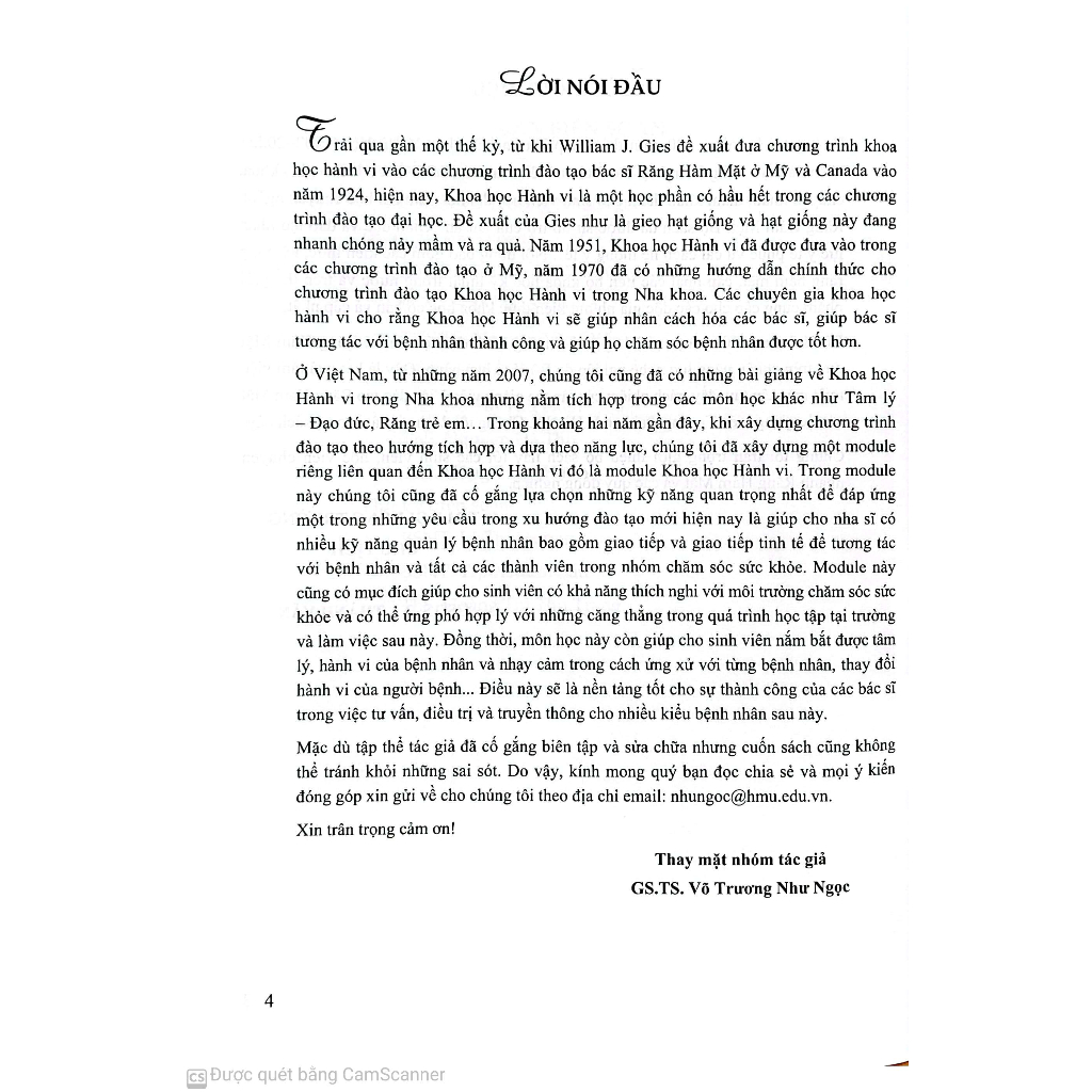 Sách - Khoa Học Hành Vi Trong Răng Hàm Mặt