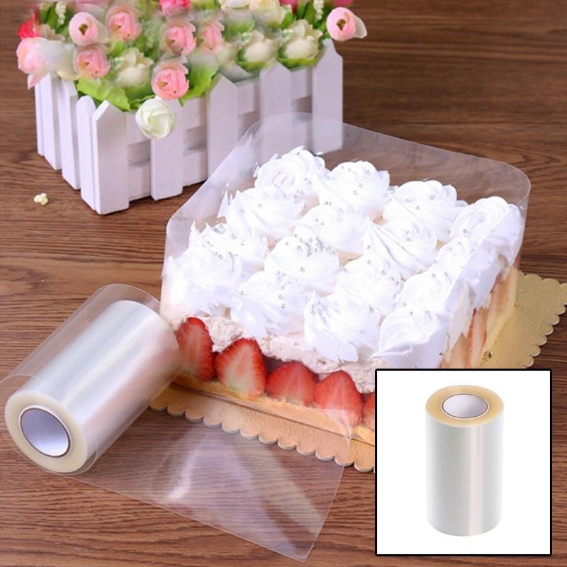 1M Mica Cuộn Bọc Bánh Mousse Cao 6cm 8cm 10cm Loại Dày Cứng Mỏng ,Mica Trong Suốt