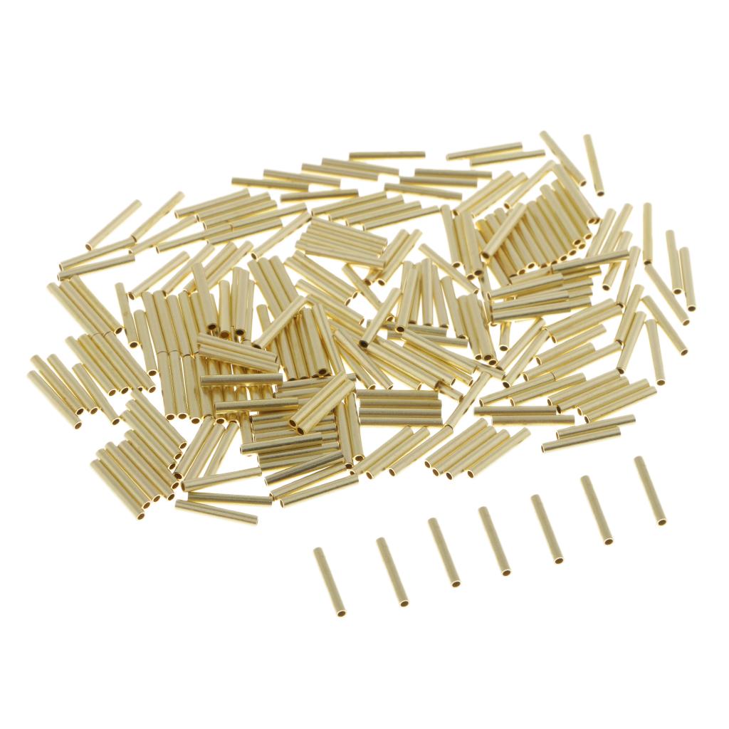 200pcs Single Barrel Crimping Sleeves Copper Tube Inside Diameter 1.0mm