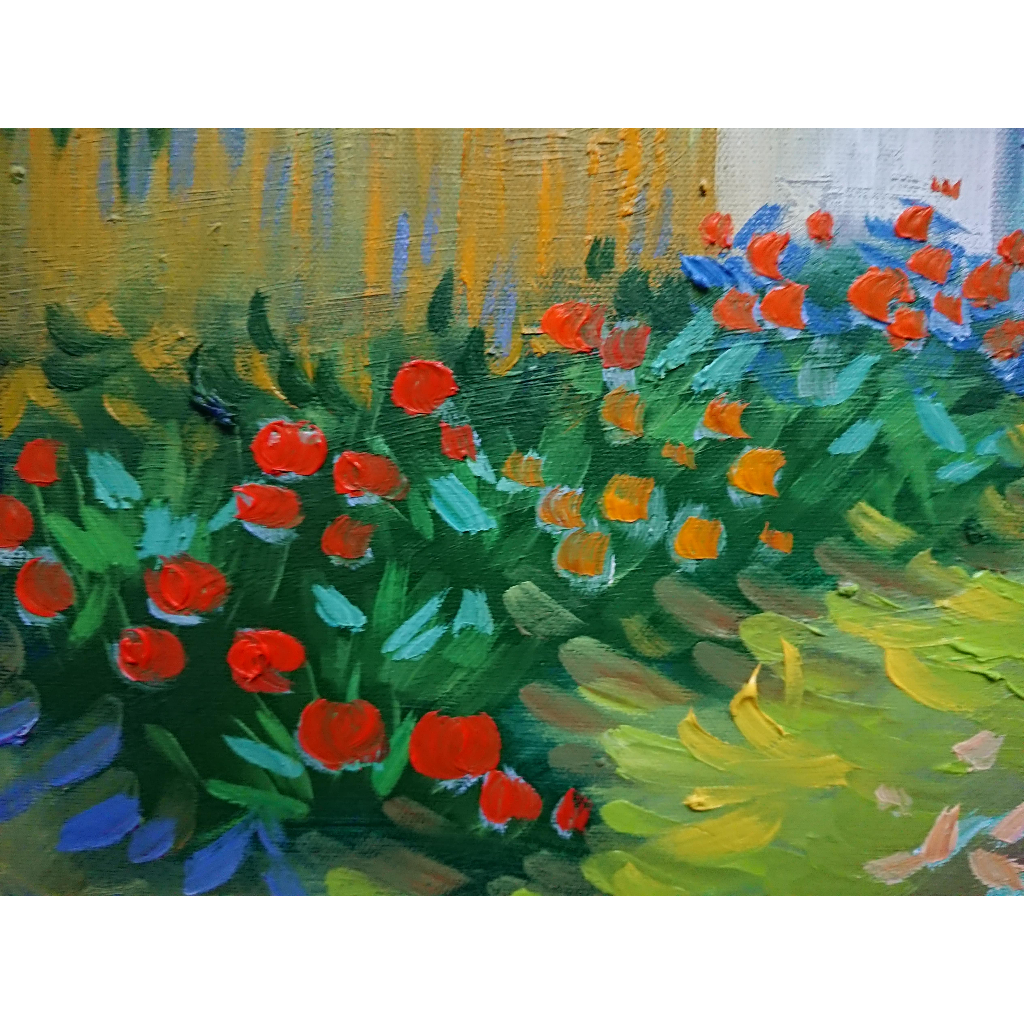 Khu Vườn - Sơn Dầu Vẽ Tay 40x50cm