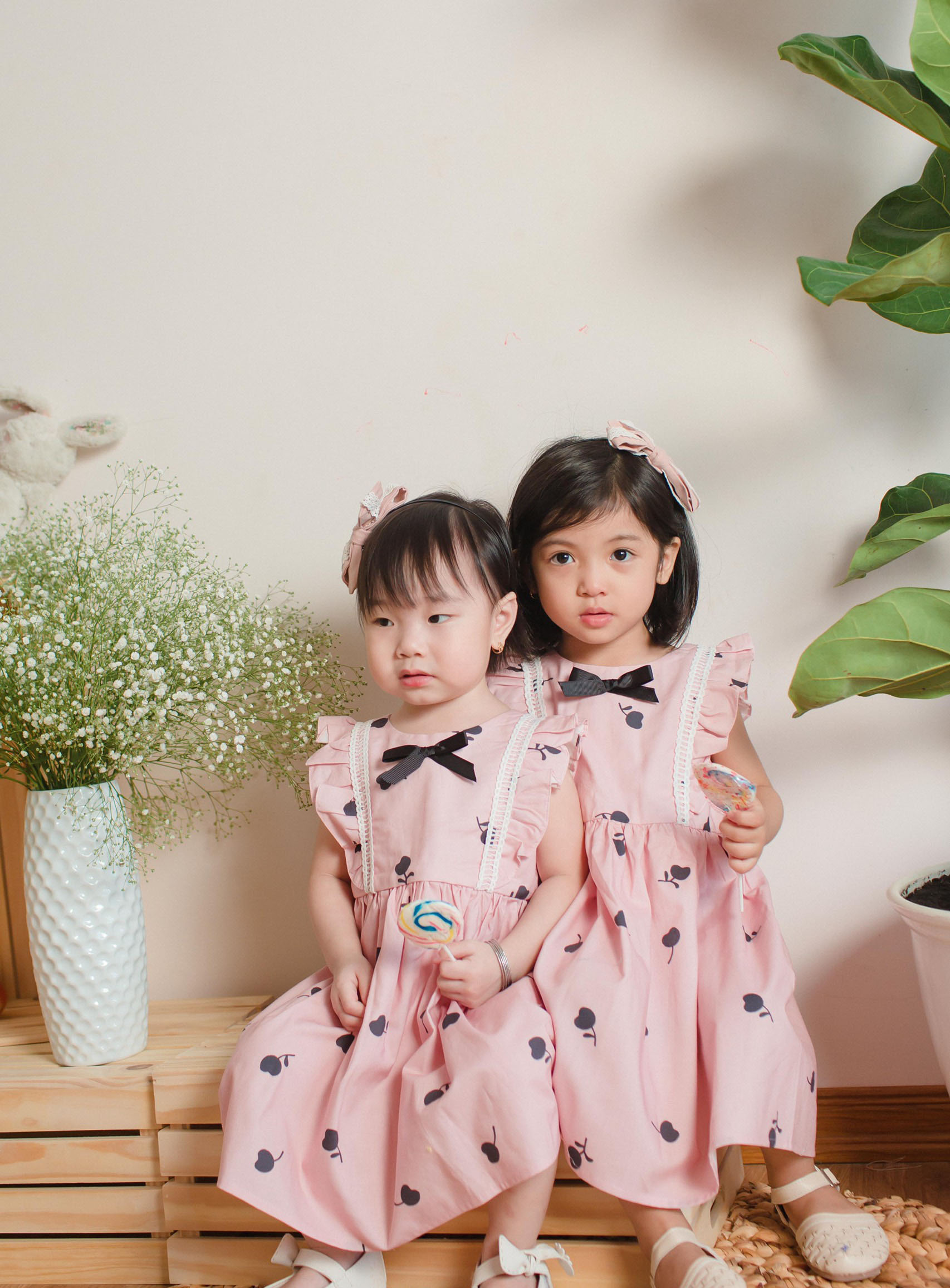 Đầm Xoè Tùng Nhún Cực Kỳ Đáng Yêu Dành Cho Bé Từ 1 Đến 6 Tuổi