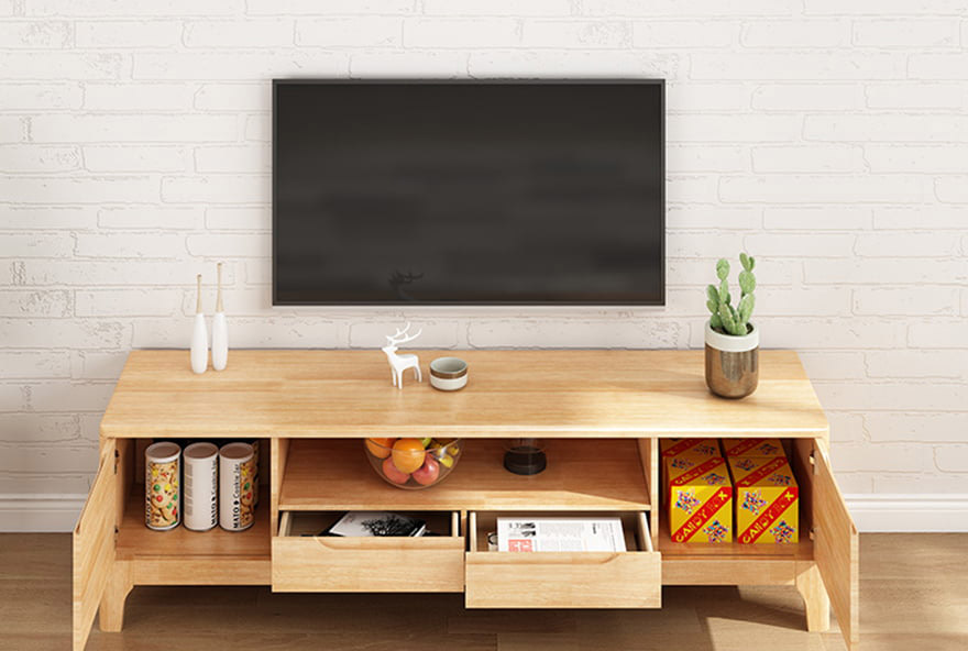 Kệ tivi đa năng bằng gỗ sồi tự nhiên