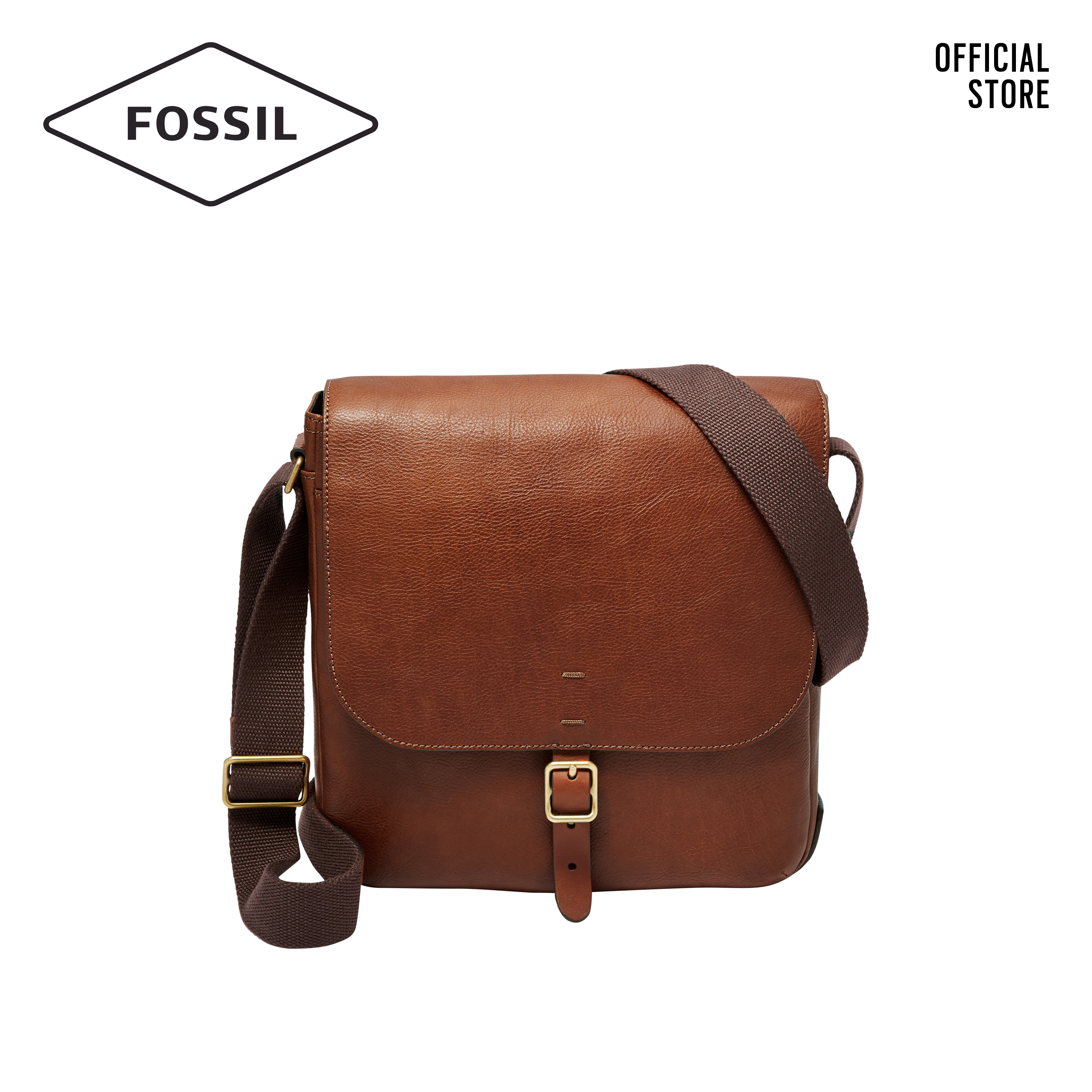 Túi đeo chéo nam thời trang Fossil Buckner Citybag MBG9374222 - màu cognac