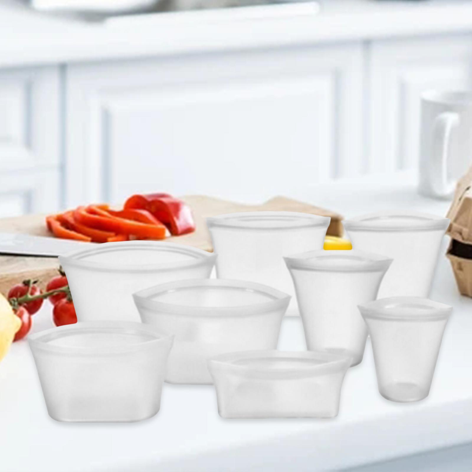 8x Reusable Food Storage Containers Food Containers, for Lunch Vegetables Cooking Fruits