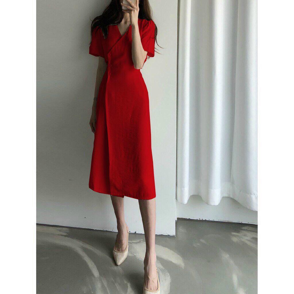 ĐẦM MIDI ĐẮP CHÉO TÀ 12311