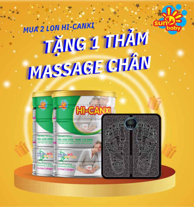 Combo 2 lon sữa Hi-canxi Pro ngăn ngừa loãng xương, phòng tiểu đường 900g Sunbaby