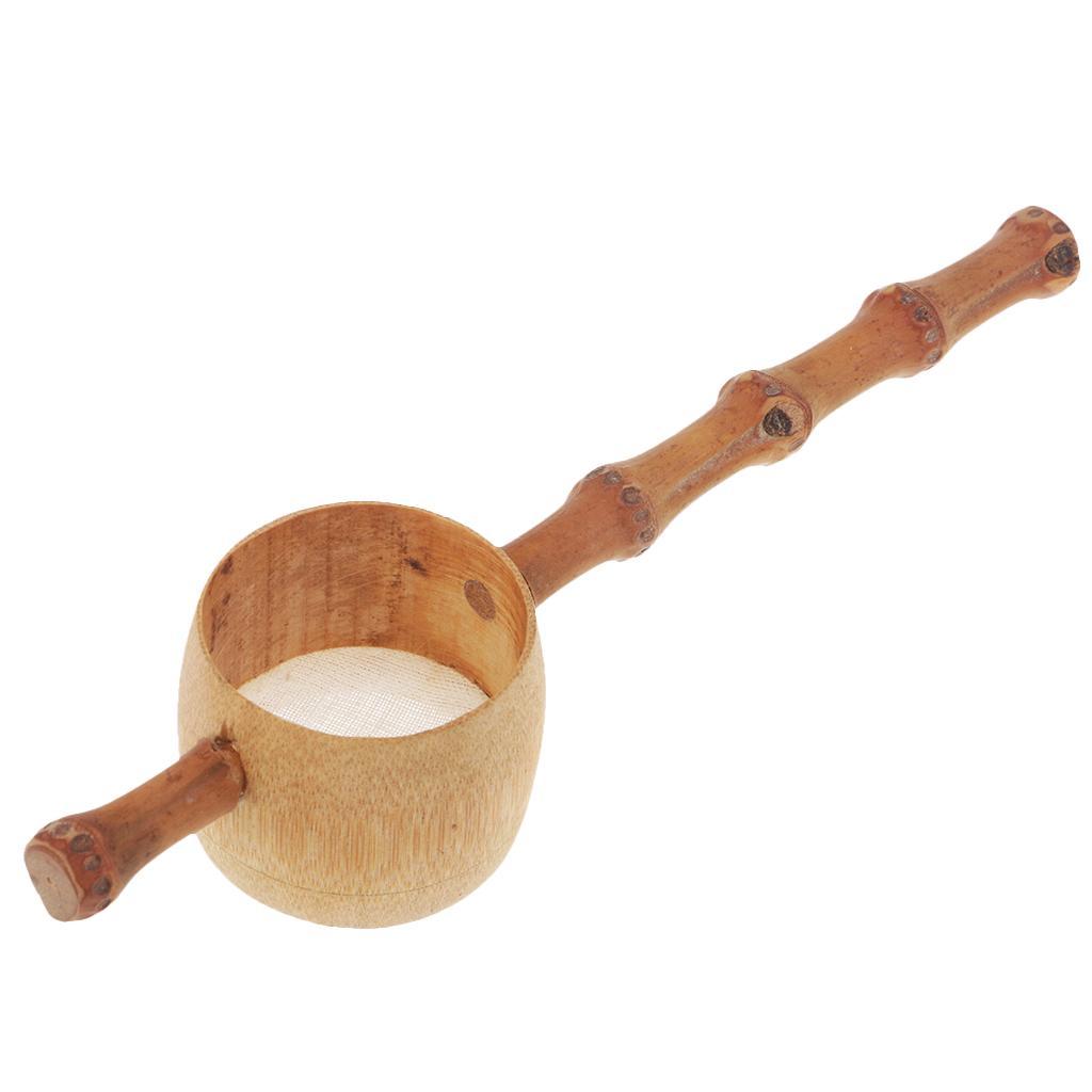 Bamboo Tea Strainer Infuser Tea Filter Mesh Spoon Loose Tea Leaf Tea Set