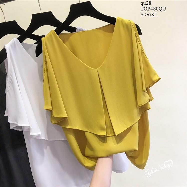 TOP392 ÁO VOAN KIỂU KHOÉT VAI