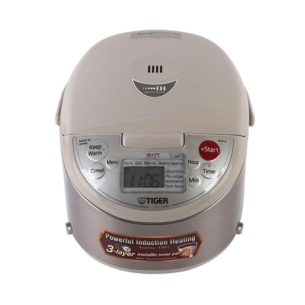 Nồi cơm điện tử cao tần Tiger 2 trong 1 JKW-A10W Tặng Bộ nồi nhà bếp PoongNyun BNCPT-SET - Hàng Chính Hãng