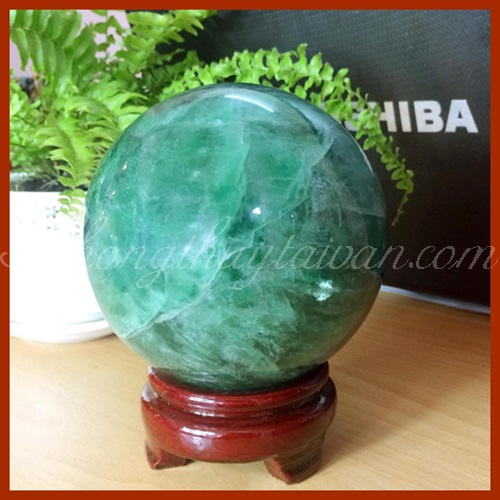 Bi Cầu Thạch Anh màu Xanh lá