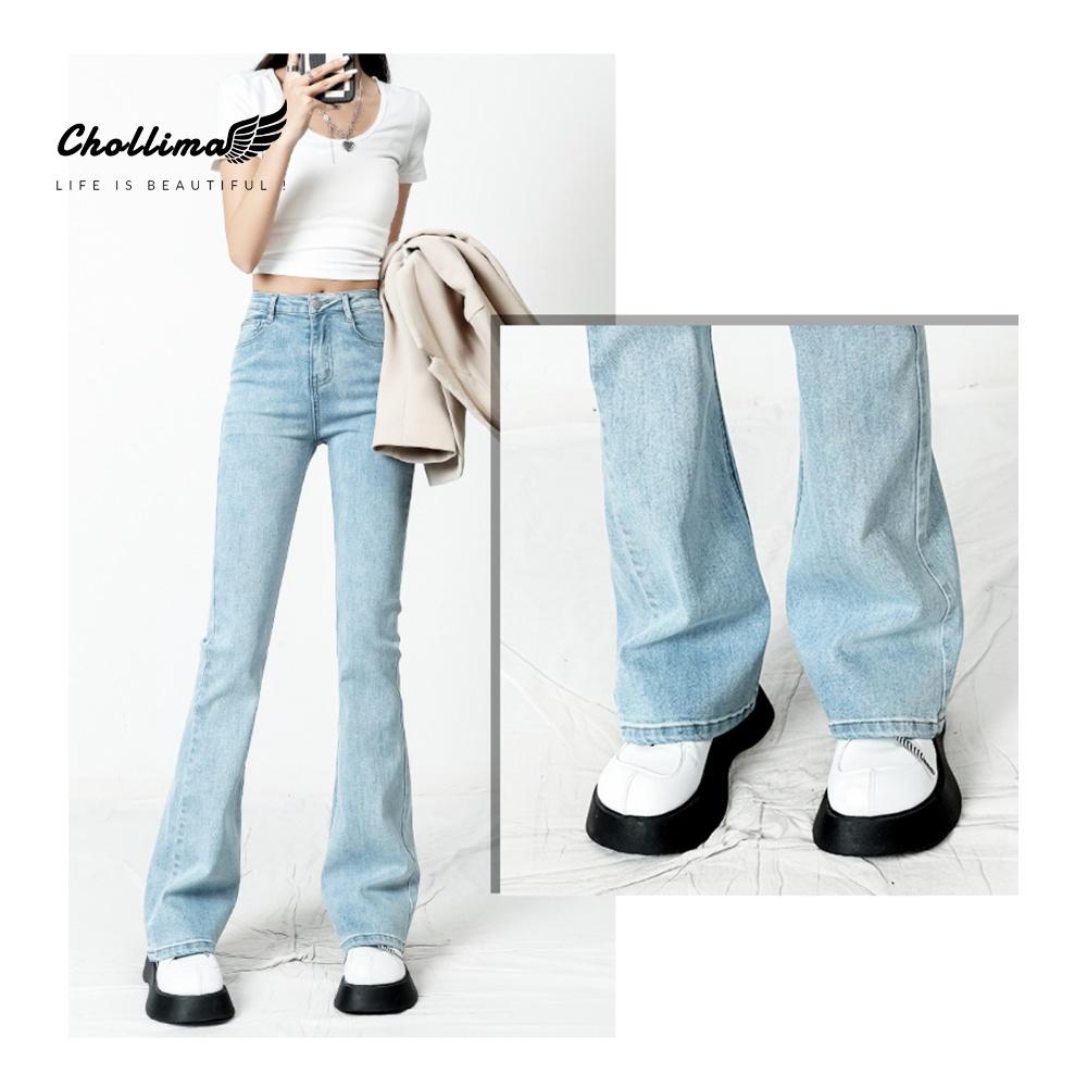 Quần jeans nữ ống loe co giãn Chollima QD046 trẻ trung năng động ulzzang phong cách hàn quốc