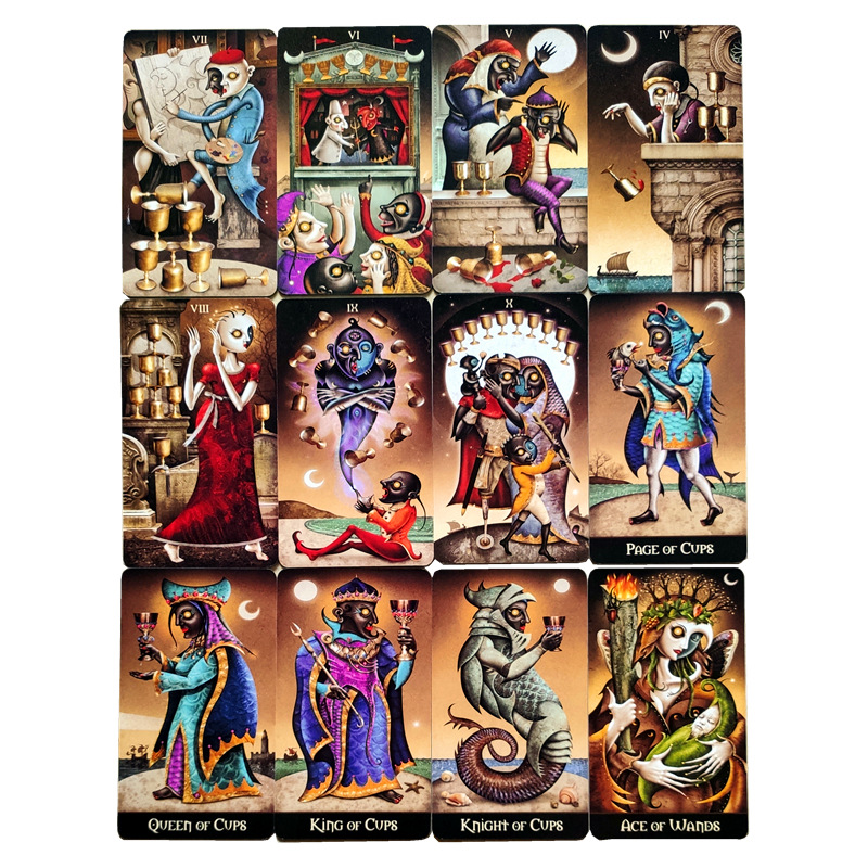 Combo Bộ Bài Bói Deviant Moon Tarot Borderless Edition và Khăn Trải Tarot