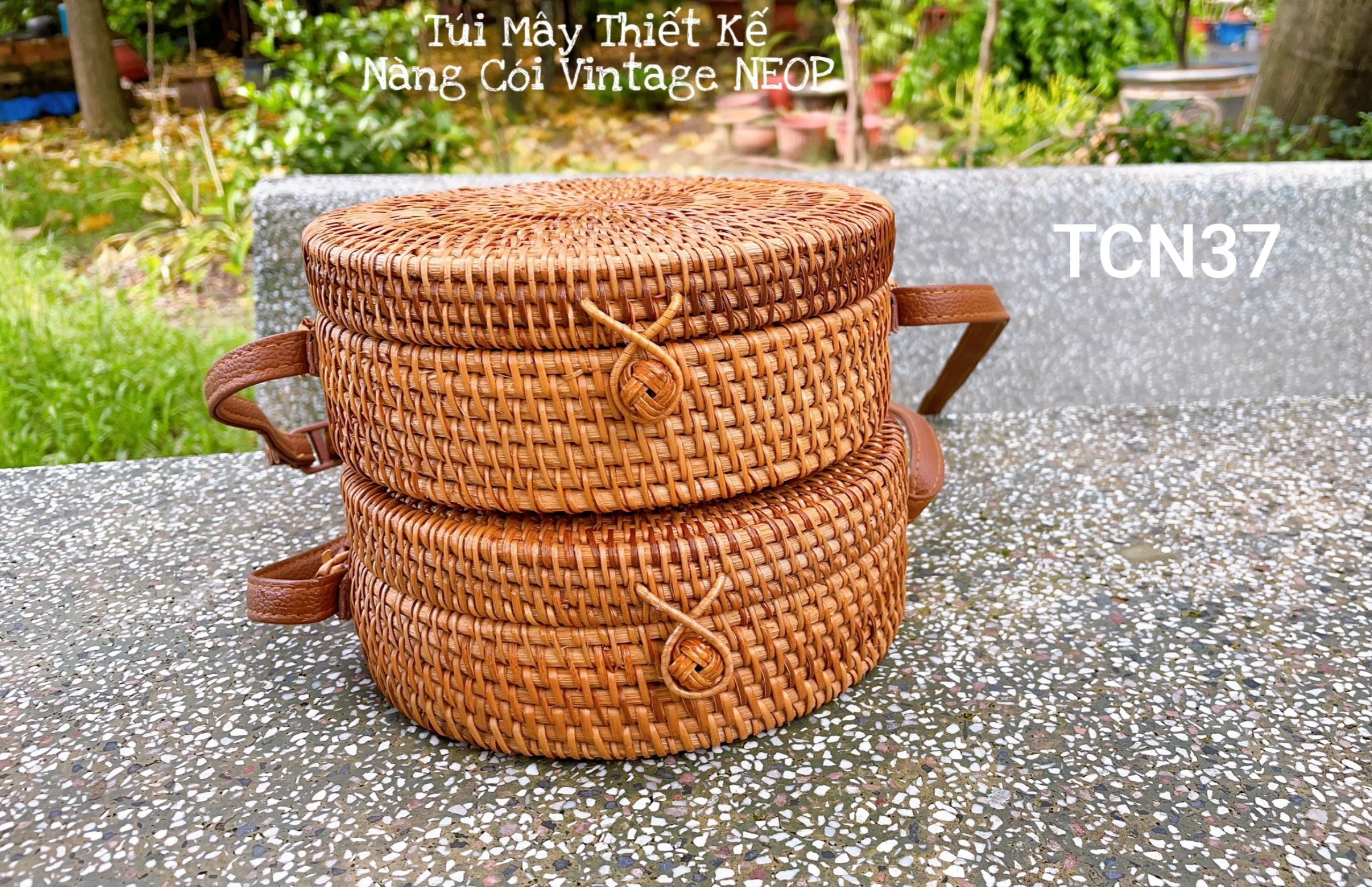 Túi Trống Mây Xiên Có Dây Đeo Chéo Size 18cm - TCN37