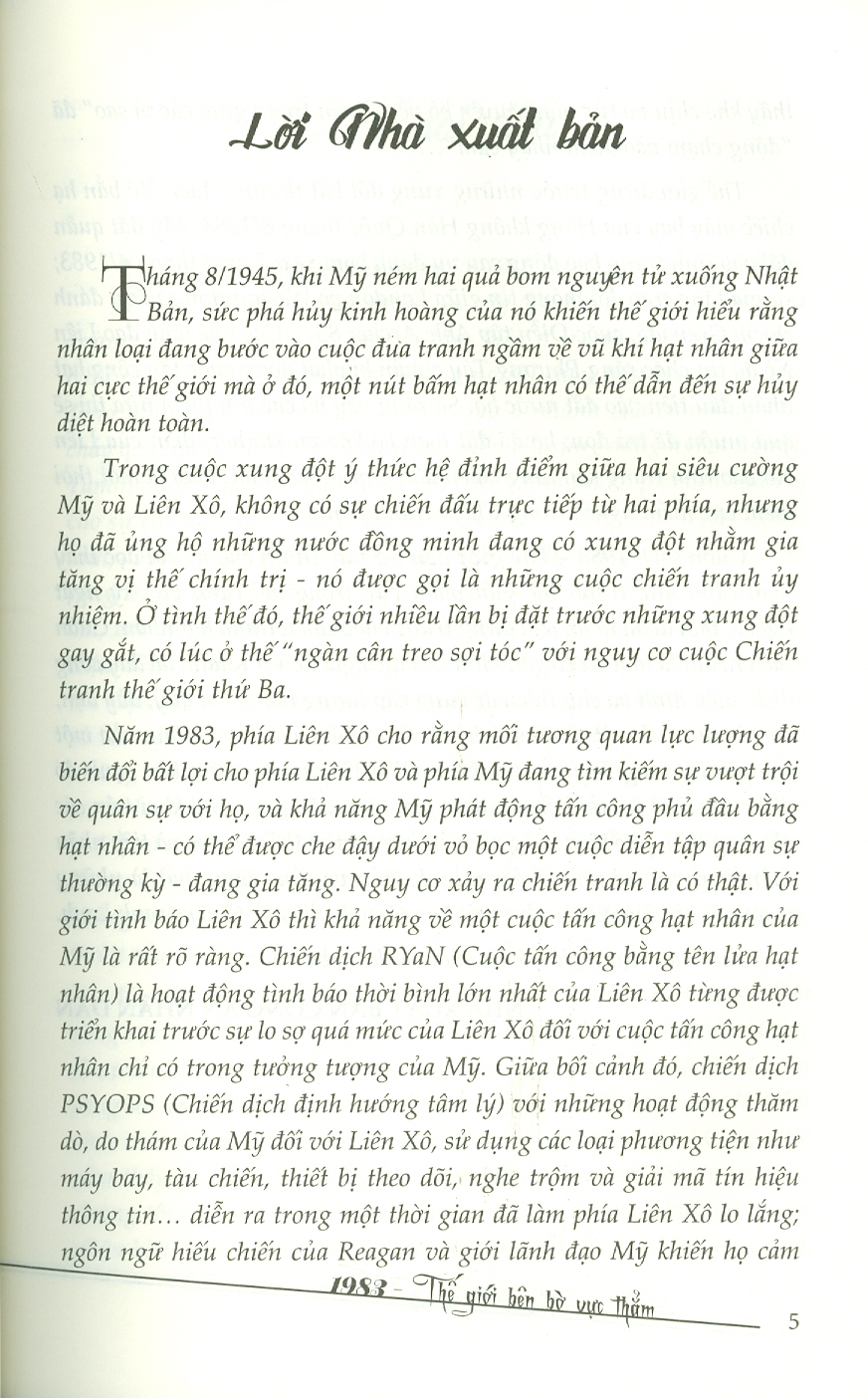 1983 - THẾ GIỚI BÊN BỜ VỰC THẲM (1983 - THE WORLD AT THE BRINK)