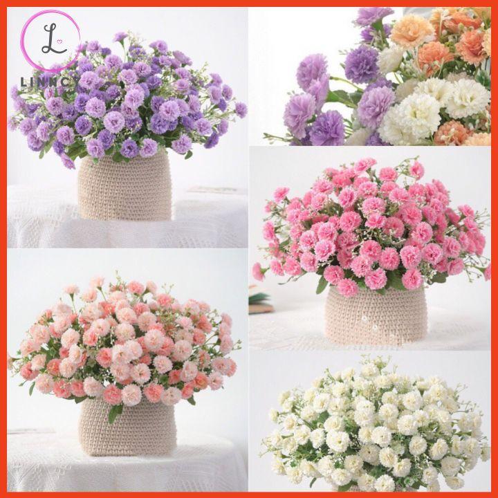 Hoa giả, cụm hoa cúc chi 20 bông trang trí nhà cửa, cửa hàng, văn phòng, lớp học