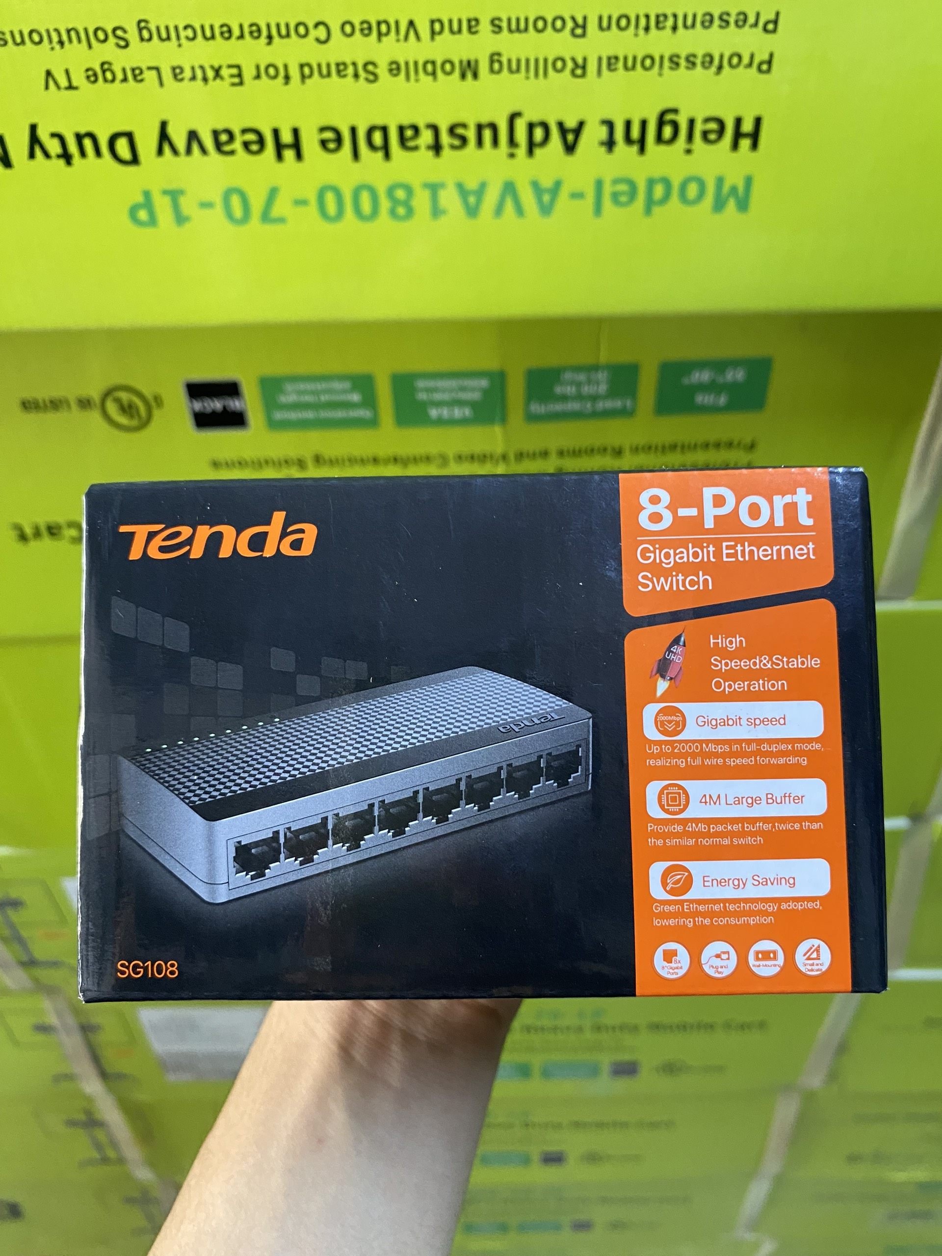 Switch 8 Port Tenda SG108 10/100/1000M- Hàng Chính Hãng