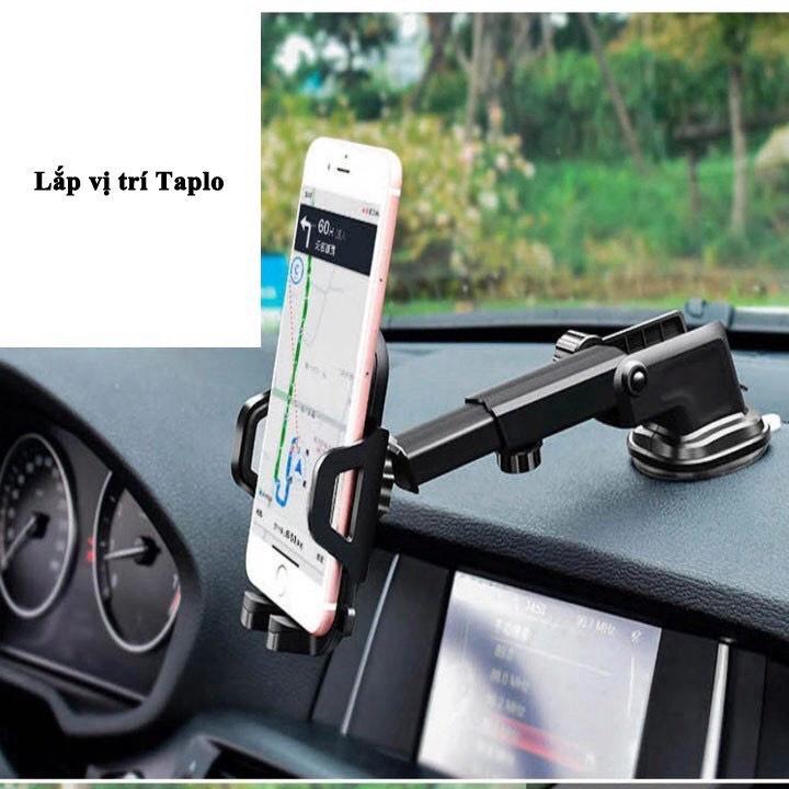 Giá đỡ điện thoại trên ô tô,kẹp điện thoại trên ô tô cao cấp xoay 360 đế hút chân không kết hợp keo dính chắc chắn_B076