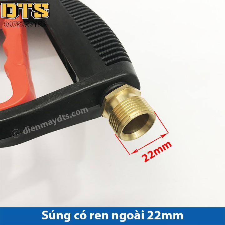 Bộ súng xịt DTS1 Ren ngoài 22mm và bình tạo bọt tuyết cho máy rửa xe áp lực cao, máy xịt rửa cao áp, máy rửa xe gia đình