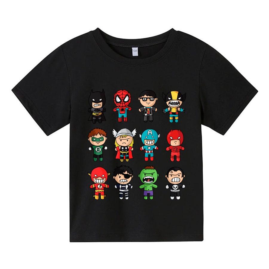 Áo thun trẻ em MARVEL CHIBI, 4 màu, có size người lớn, King Cotton