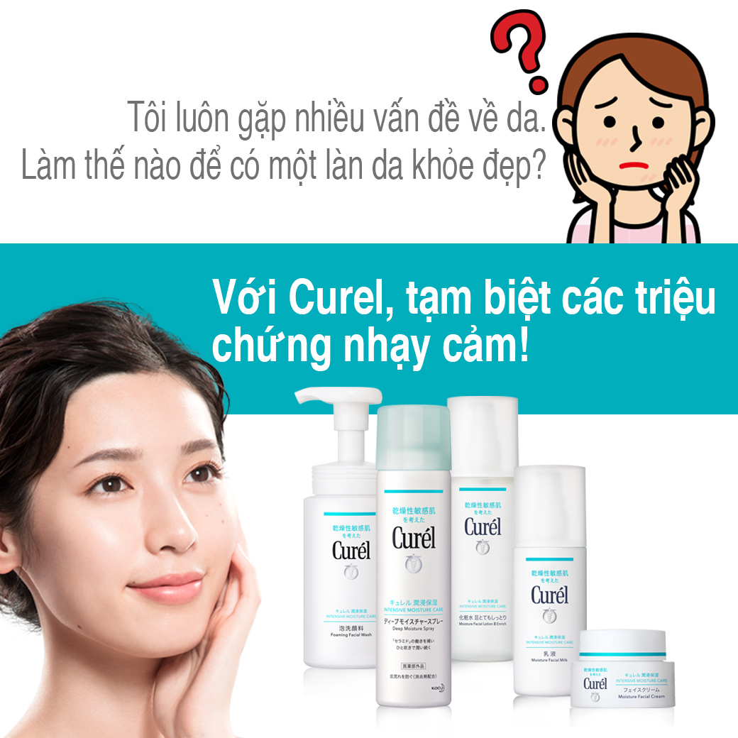 Sữa Dưỡng Da Cấp Ẩm Chuyên Sâu Curel Intensive Moisture Care Moisture Face Milk