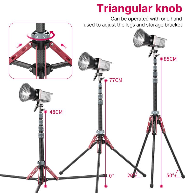 Ulanzi MT-49 Chân máy một chân bằng sợi carbon với giá đỡ phía dưới có thể tháo rời Thanh cân bằng Chân máy du lịch ngoài trời siêu nhẹ Tải trọng 1,5Kg Màu sắc: MT-49