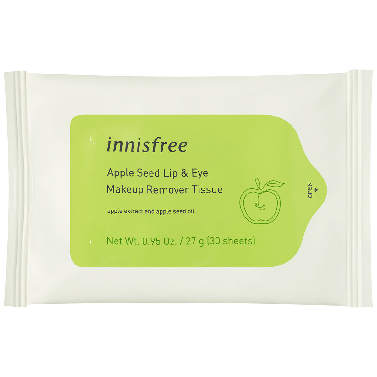 Khăn Ướt Tẩy Trang Innisfree Apple Seed Cleansing Tissue (30 Tờ) - 131171064