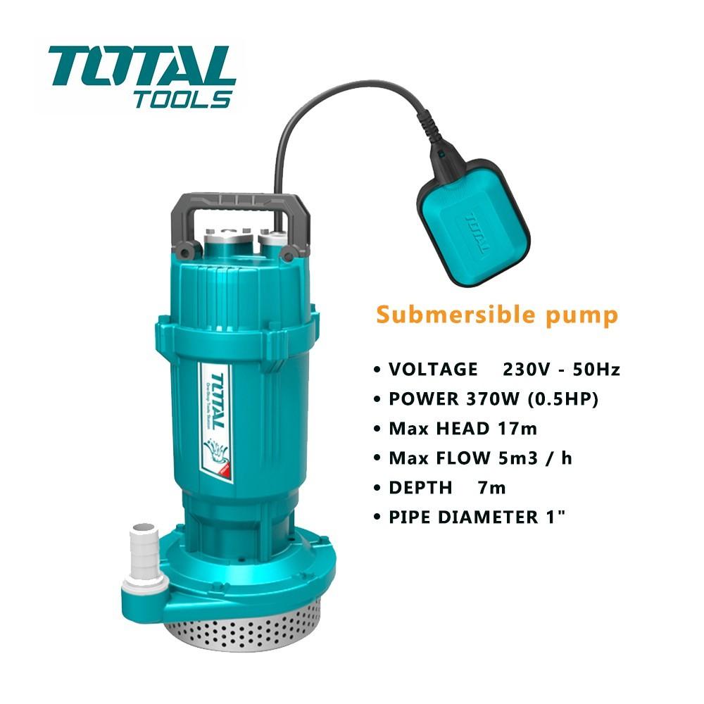 MÁY BƠM CHÌM NƯỚC SẠCH BH 3 THÁNG 370W TOTAL TWP63706 - HÀNG CHÍNH HÃNG