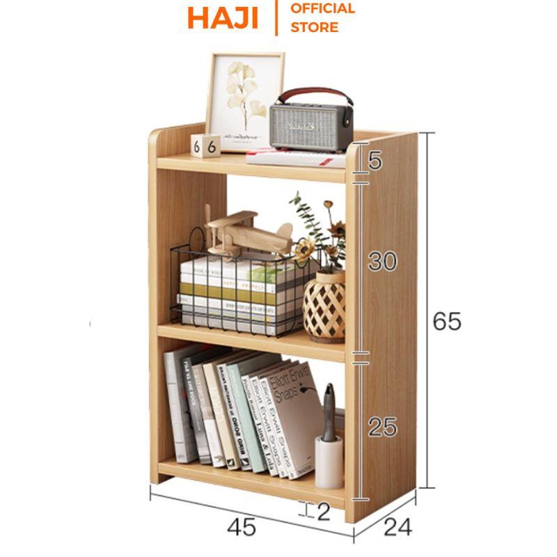 Giá sách gỗ mini làm tab đầu giường đa năng,Kệ gỗ decor phong cách Vintage cho góc phòng thêm xinh thương hiệu HAJI A156