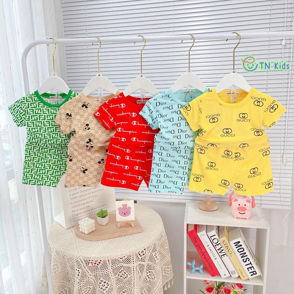 Bộ Ngắn Tay Thun Lạnh Thương Hiệu Cho Bé Trai Bé Gái Từ 7-32kg HÀNG LOẠI 1