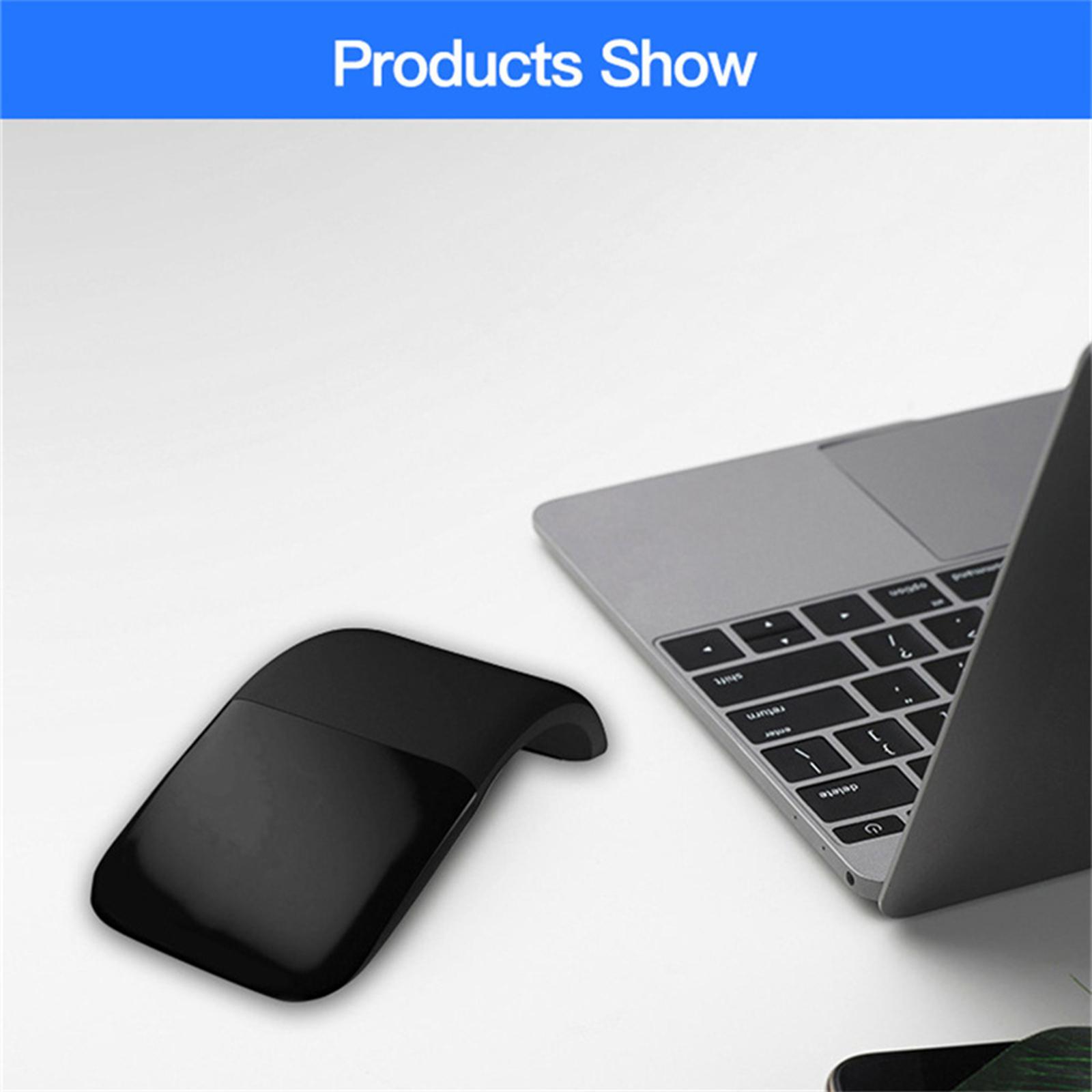 Bluetooth  Touch Mouse Curved Mini Lightweight Folding for Tablet Laptop