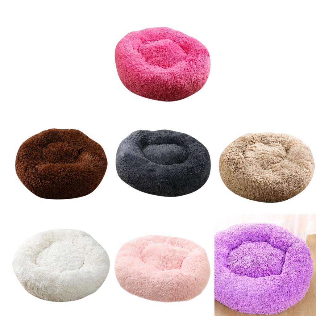 Pet Cat Dog Sleeping Bed Indoor Pet Round Cozy Comfort Bed Nest  Pink