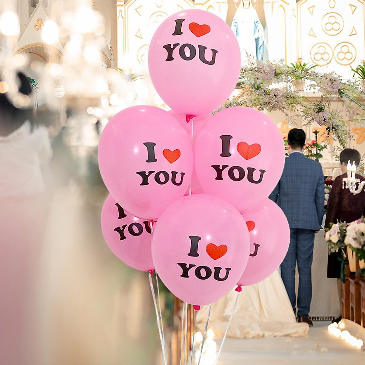 10 BONG BÓNG CAO SU IN I LOVE YOU