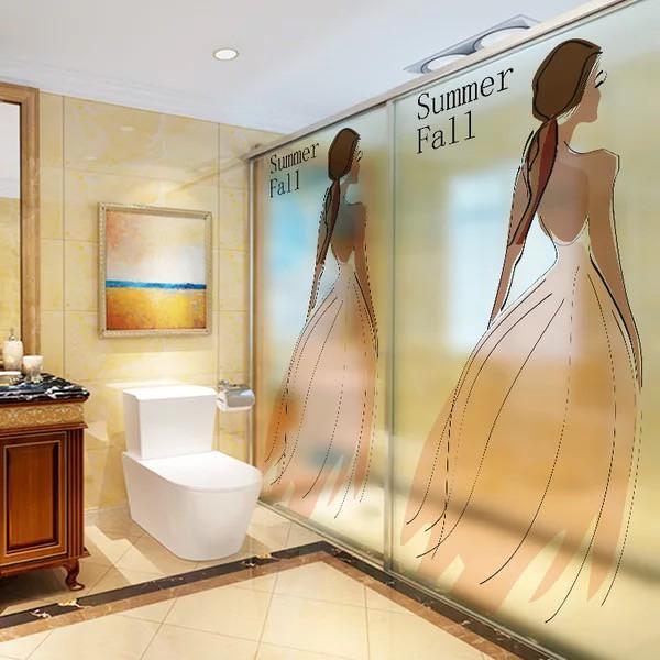 Decal trang trí kính cao cấp mẫu Phía sau Cô Gái