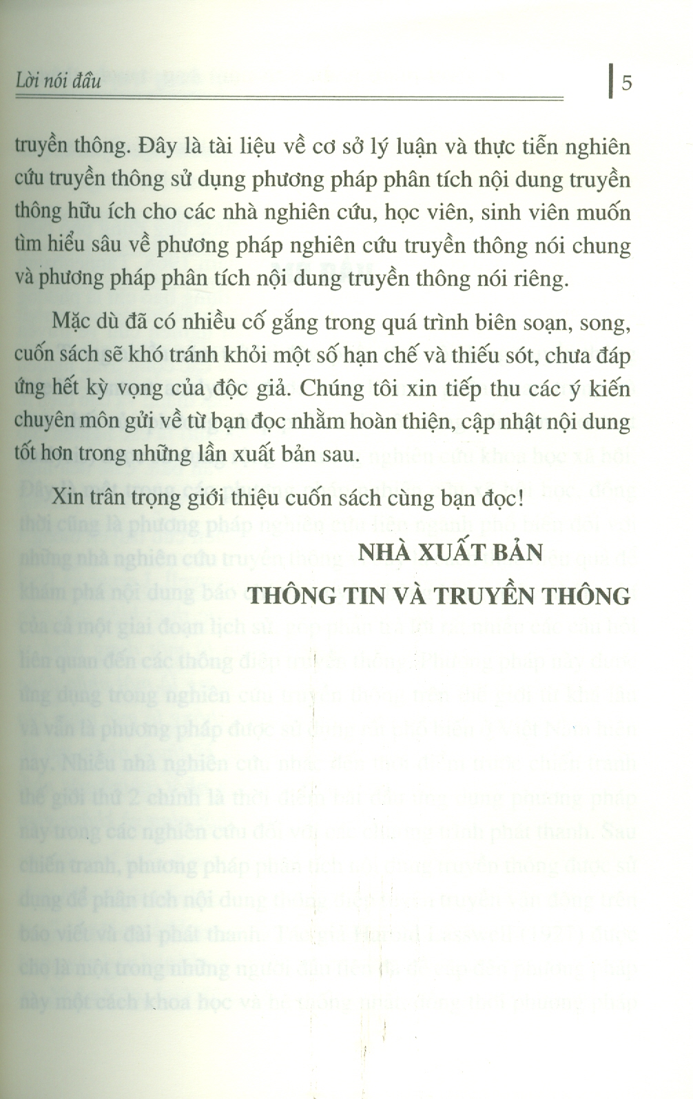 Phương pháp phân tích nội dung truyền thông - Lý luận và thực tiễn
