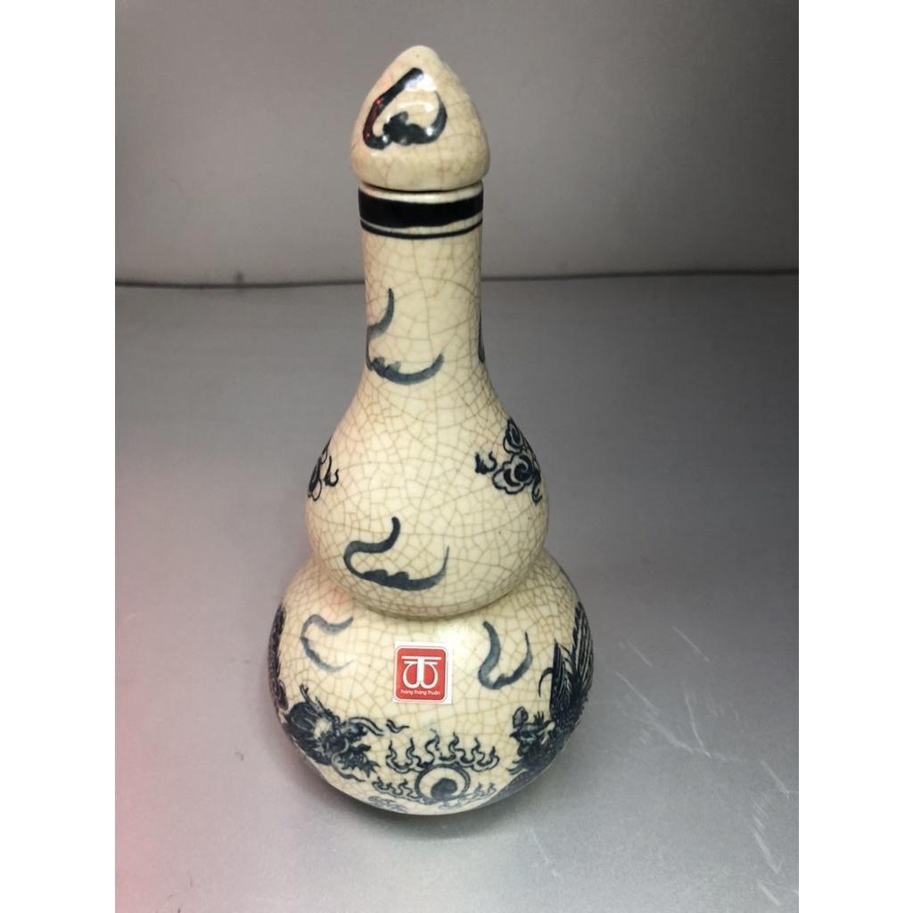 Nậm thờ men rạn cổ vẽ rồng KH17722