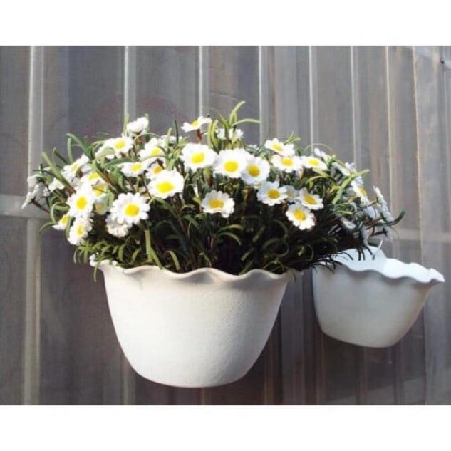 Chậu Ốp Tường - Chậu Nhựa Trồng Cây Treo Tường Decor Đẹp - Kích thước 25x16x16cm vật tư cây trồng