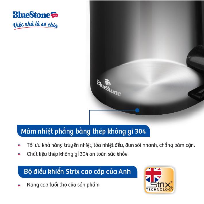 Ấm Đun Siêu Tốc BlueStone KTB-3455, 2200w - 1.5Lit, Hàng Chính Hãng