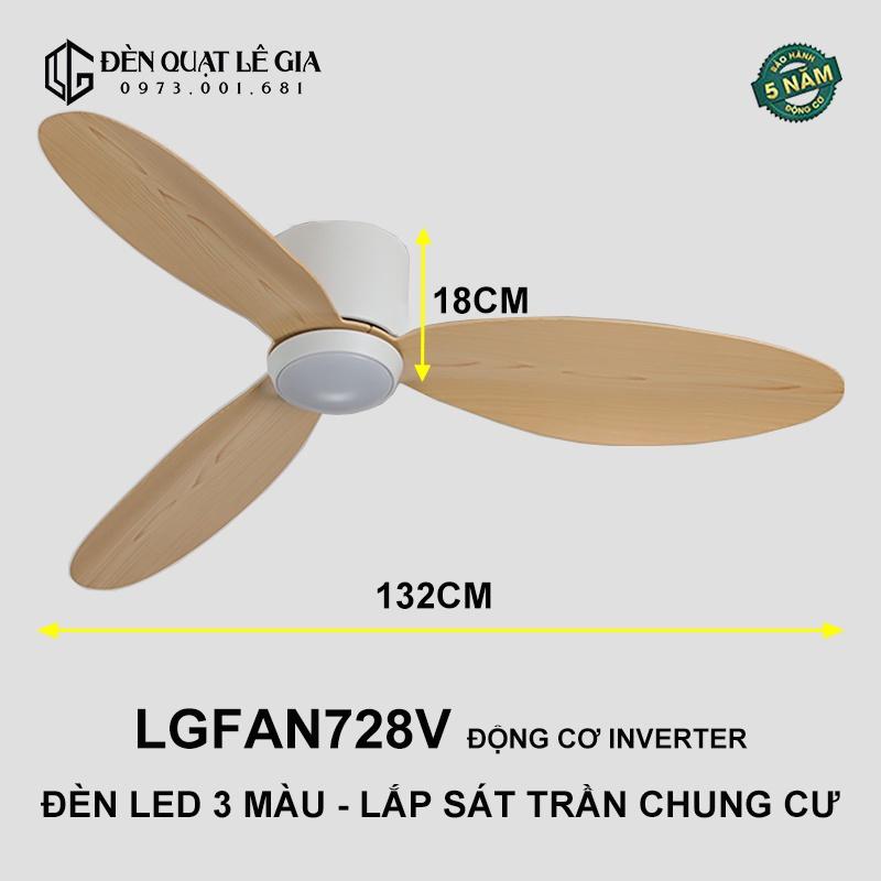 Quạt Trần Chung Cư LGFAN728T | Quạt Trần Cho Trần Thấp