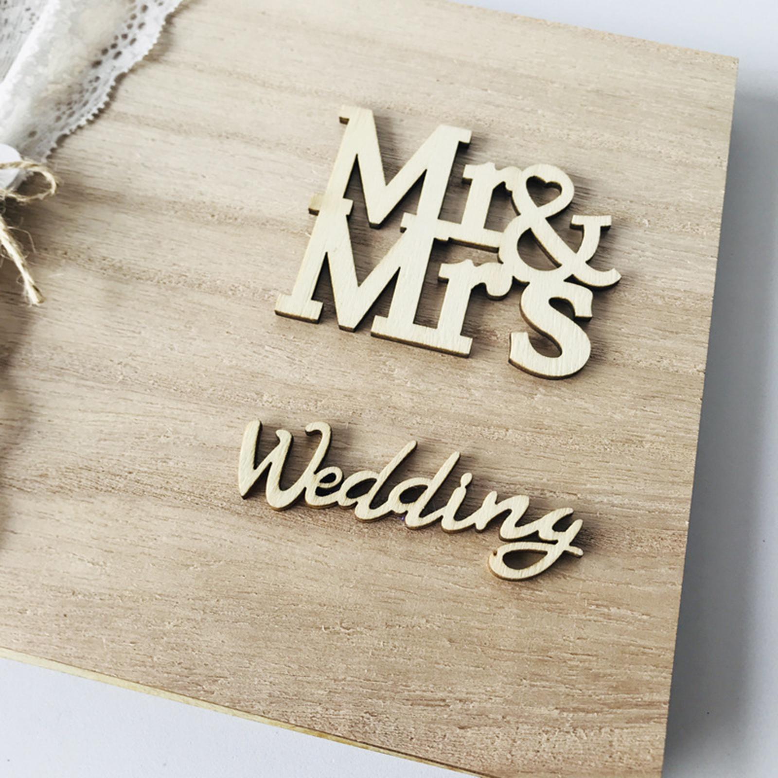 Wood Wedding Guest Book DIY Handmade for Party Wedding Ornaments